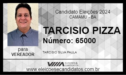 Candidato TARCISIO PIZZA 2024 - CAMAMU - Eleições