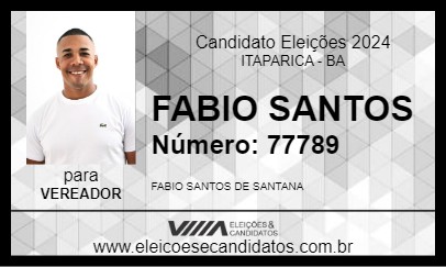 Candidato FABIO SANTOS 2024 - ITAPARICA - Eleições