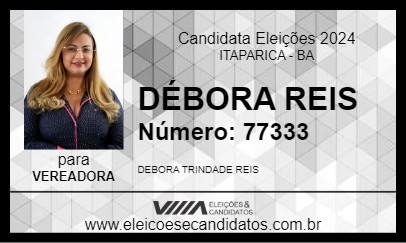 Candidato DÉBORA REIS 2024 - ITAPARICA - Eleições