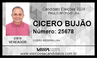 Candidato CICERO BUJÃO 2024 - PAULO AFONSO - Eleições