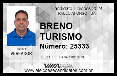 Candidato BRENO TURISMO 2024 - PAULO AFONSO - Eleições