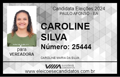 Candidato CAROLINE SILVA 2024 - PAULO AFONSO - Eleições