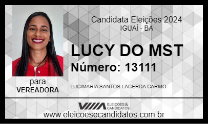 Candidato LUCY DO MST 2024 - IGUAÍ - Eleições