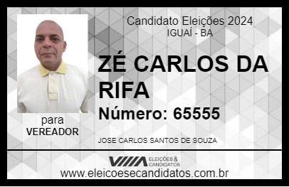 Candidato ZÉ CARLOS DA RIFA 2024 - IGUAÍ - Eleições