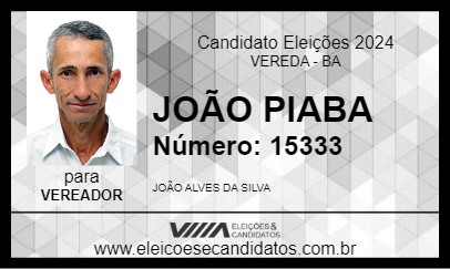 Candidato JOÃO PIABA 2024 - VEREDA - Eleições