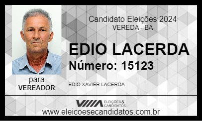 Candidato EDIO LACERDA 2024 - VEREDA - Eleições