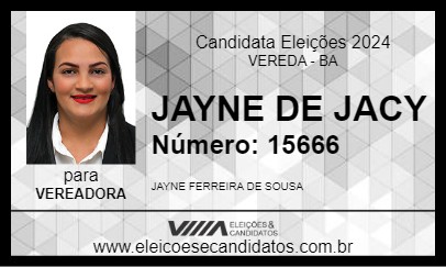 Candidato JAYNE DE JACY 2024 - VEREDA - Eleições