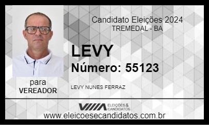 Candidato LEVY 2024 - TREMEDAL - Eleições