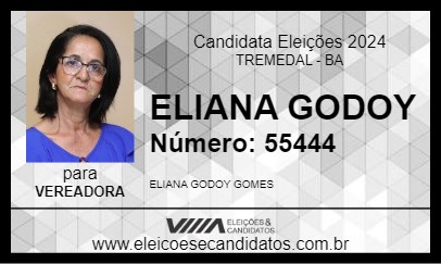 Candidato ELIANA GODOY 2024 - TREMEDAL - Eleições