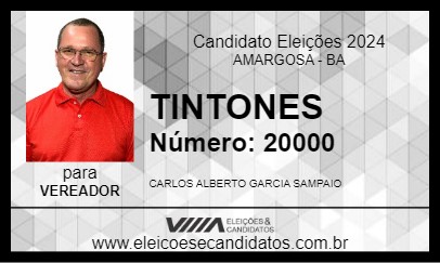 Candidato TINTONES 2024 - AMARGOSA - Eleições