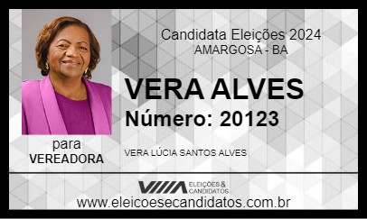 Candidato VERA ALVES 2024 - AMARGOSA - Eleições