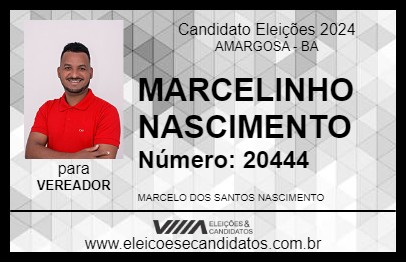 Candidato MARCELINHO NASCIMENTO 2024 - AMARGOSA - Eleições