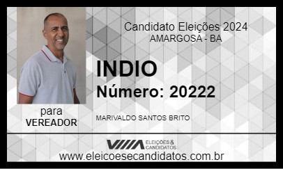 Candidato INDIO 2024 - AMARGOSA - Eleições