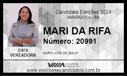 Candidato MARI DA RIFA 2024 - AMARGOSA - Eleições