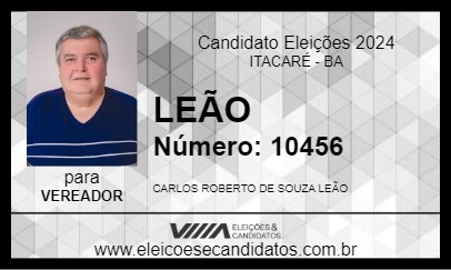 Candidato CARLOS LEÃO 2024 - ITACARÉ - Eleições