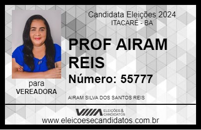 Candidato PROF AIRAM REIS 2024 - ITACARÉ - Eleições