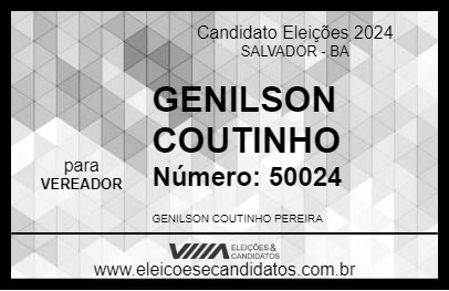 Candidato GENILSON COUTINHO 2024 - SALVADOR - Eleições