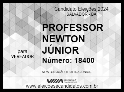 Candidato PROFESSOR NEWTON JÚNIOR 2024 - SALVADOR - Eleições