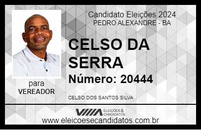 Candidato CELSO DA SERRA 2024 - PEDRO ALEXANDRE - Eleições