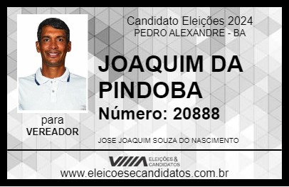 Candidato JOAQUIM DA PINDOBA 2024 - PEDRO ALEXANDRE - Eleições