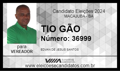 Candidato TIO GÃO 2024 - MACAJUBA - Eleições