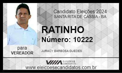 Candidato RATINHO 2024 - SANTA RITA DE CÁSSIA - Eleições