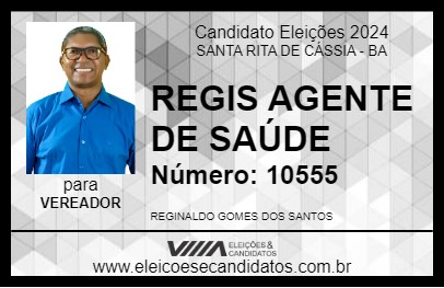 Candidato REGIS AGENTE DE SAÚDE 2024 - SANTA RITA DE CÁSSIA - Eleições