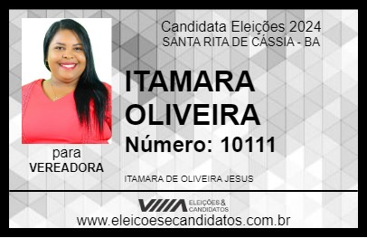 Candidato ITAMARA OLIVEIRA 2024 - SANTA RITA DE CÁSSIA - Eleições