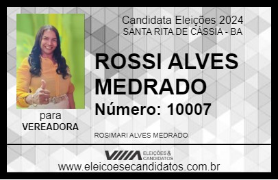 Candidato ROSSI ALVES MEDRADO 2024 - SANTA RITA DE CÁSSIA - Eleições