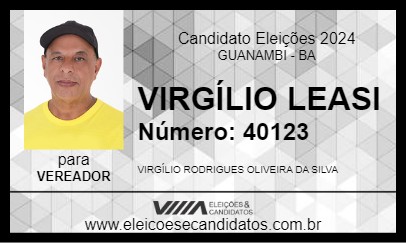 Candidato VIRGÍLIO LEASI 2024 - GUANAMBI - Eleições