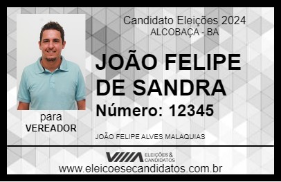 Candidato JOÃO FELIPE DE SANDRA 2024 - ALCOBAÇA - Eleições