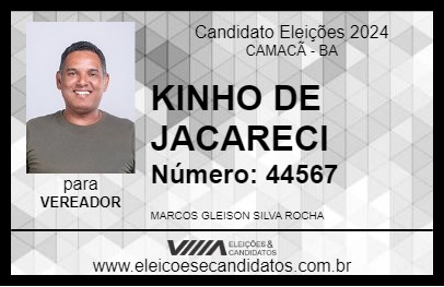 Candidato KINHO DE JACARECI 2024 - CAMACÃ - Eleições