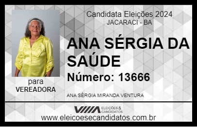 Candidato ANA SÉRGIA DA SAÚDE 2024 - JACARACI - Eleições