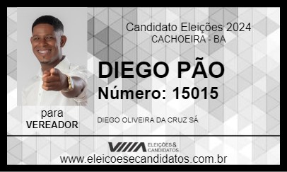 Candidato DIEGO PÃO 2024 - CACHOEIRA - Eleições