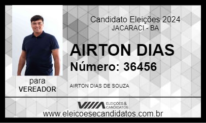 Candidato AIRTON DIAS 2024 - JACARACI - Eleições