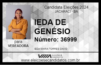 Candidato IEDA DE GENÉSIO 2024 - JACARACI - Eleições