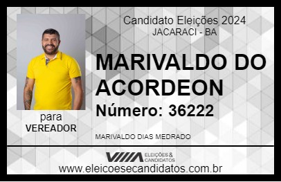 Candidato MARIVALDO DO ACORDEON 2024 - JACARACI - Eleições