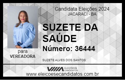 Candidato SUZETE DA SAÚDE 2024 - JACARACI - Eleições