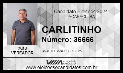 Candidato CARLITINHO 2024 - JACARACI - Eleições