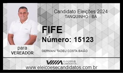 Candidato FIFE 2024 - TANQUINHO - Eleições