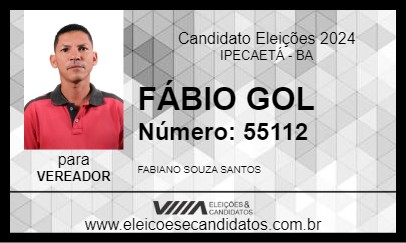 Candidato FÁBIO GOL 2024 - IPECAETÁ - Eleições