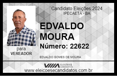 Candidato EDVALDO MOURA 2024 - IPECAETÁ - Eleições