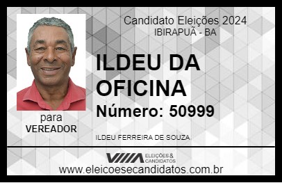 Candidato ILDEU DA OFICINA 2024 - IBIRAPUÃ - Eleições