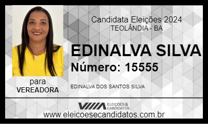 Candidato EDINALVA SILVA 2024 - TEOLÂNDIA - Eleições