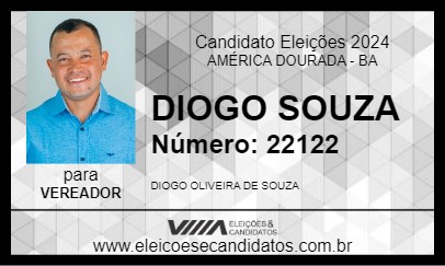 Candidato DIOGO SOUZA 2024 - AMÉRICA DOURADA - Eleições