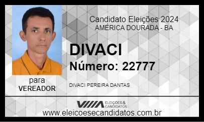 Candidato DIVACI 2024 - AMÉRICA DOURADA - Eleições