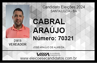 Candidato CABRAL ARAÚJO 2024 - SANTA LUZIA - Eleições