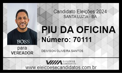 Candidato PIU DA OFICINA 2024 - SANTA LUZIA - Eleições