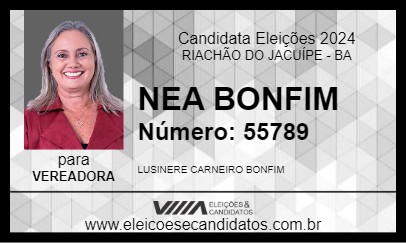 Candidato NEA BONFIM 2024 - RIACHÃO DO JACUÍPE - Eleições