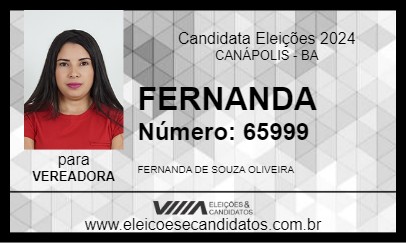 Candidato FERNANDA 2024 - CANÁPOLIS - Eleições